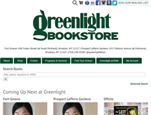 Tablet Screenshot of greenlightbookstore.com